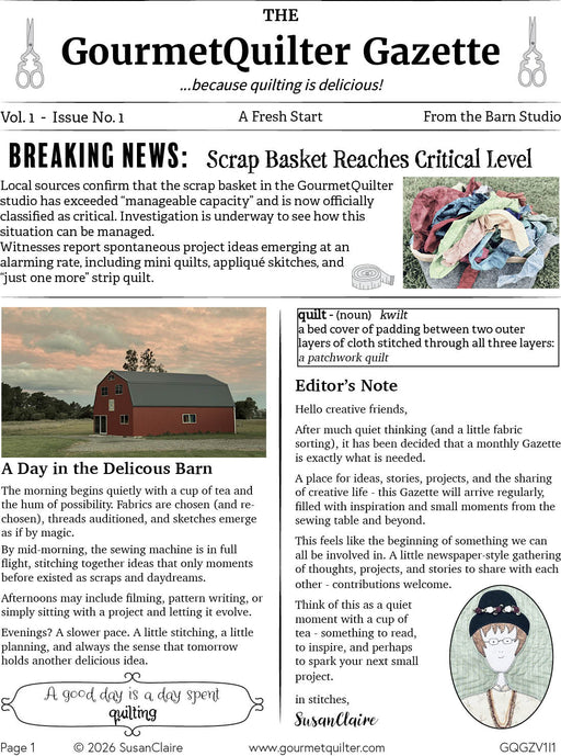 The GourmetQuilter Gazette