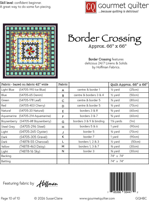 Border Crossing Quilt Pattern – Digital Download