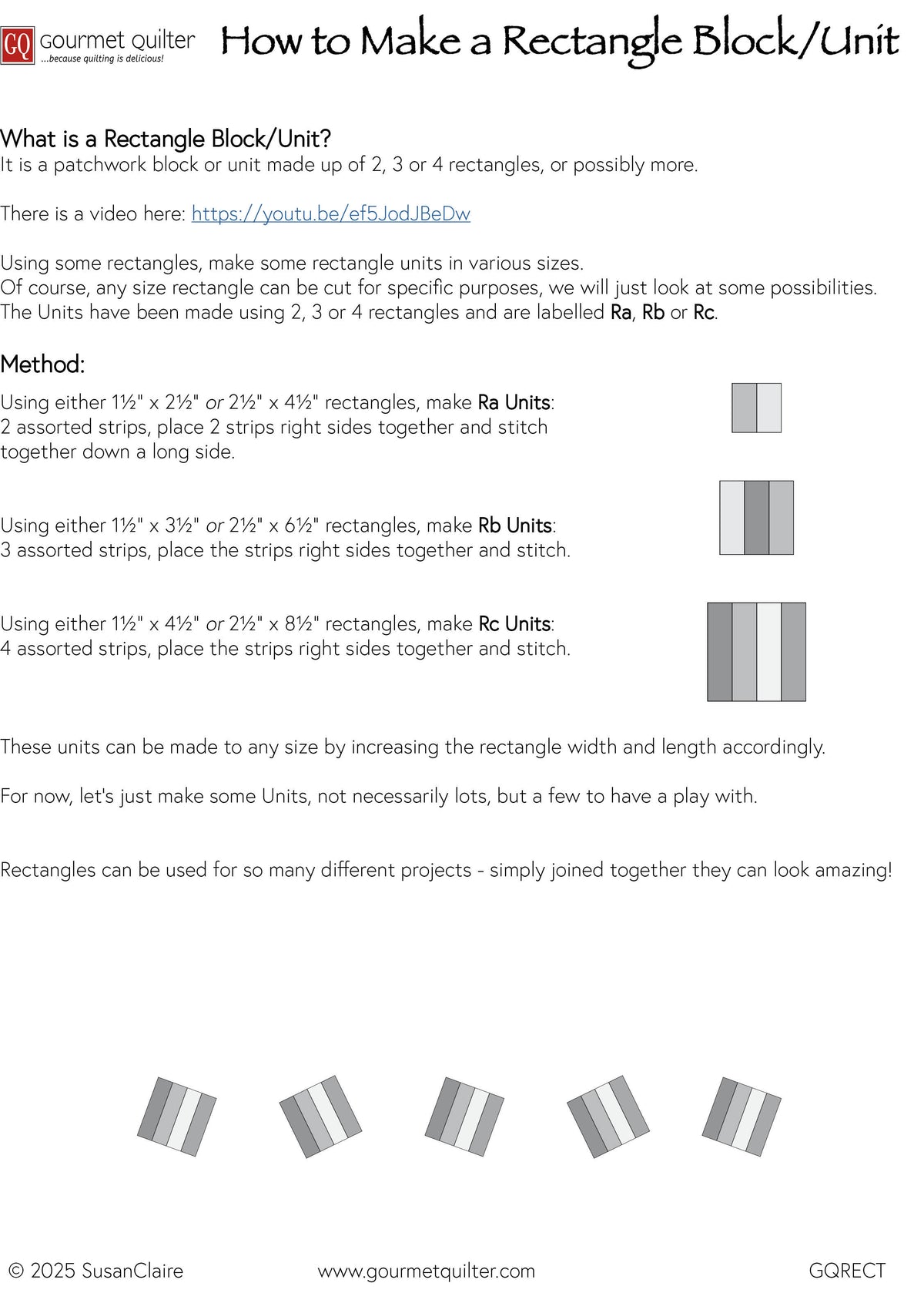 How to make a Rectangle Unit — Gourmet Quilter
