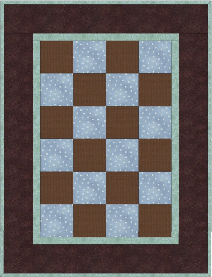 That Two Fat Quarter Quilt plus borders Gourmet Quilter